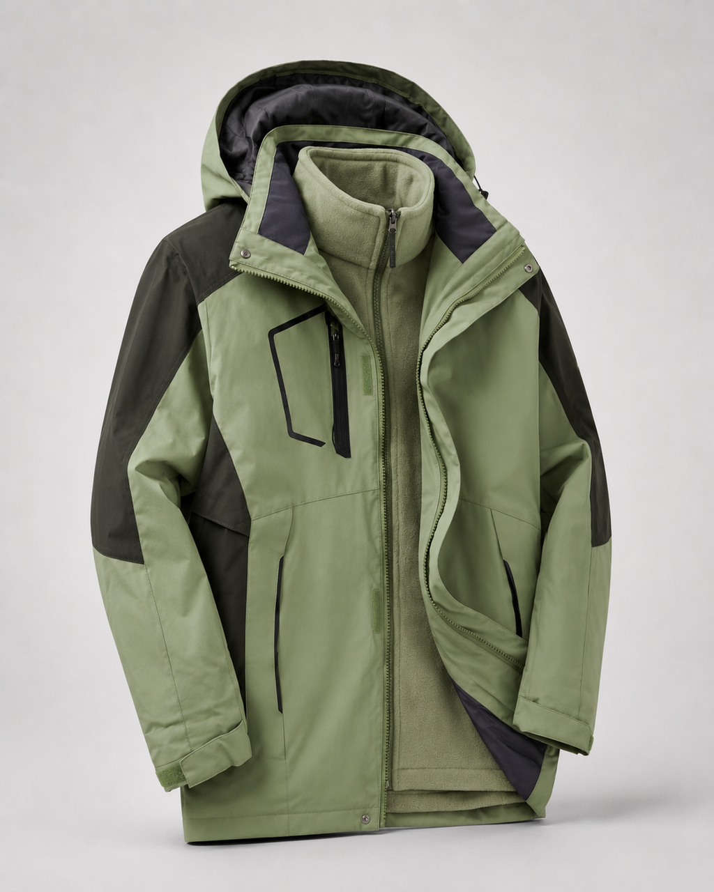 Men’s 3-in-1 Hooded Outdoor Jacket