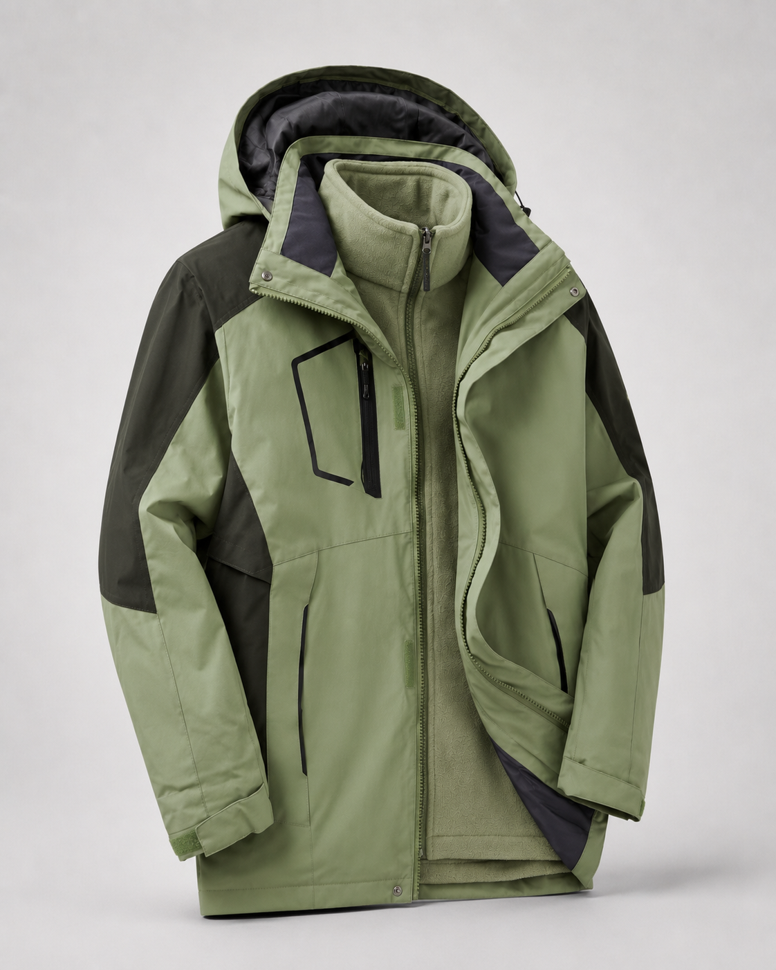 Men’s 3-in-1 Hooded Outdoor Jacket