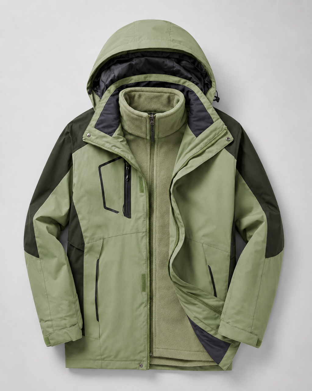 Men’s 3-in-1 Hooded Outdoor Jacket