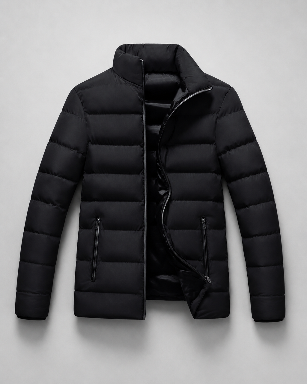 Men’s Black Quilted Puffer Jacket