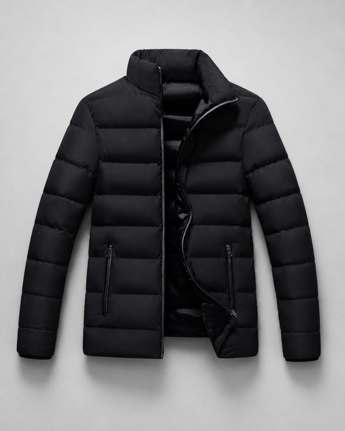 Men’s Black Quilted Puffer Jacket