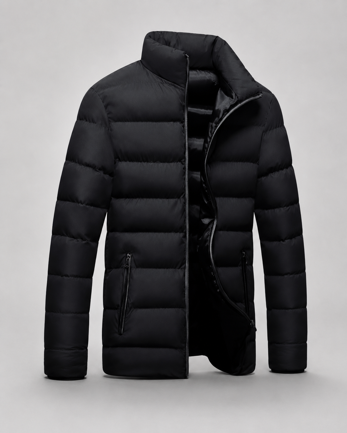 Men’s Black Quilted Puffer Jacket