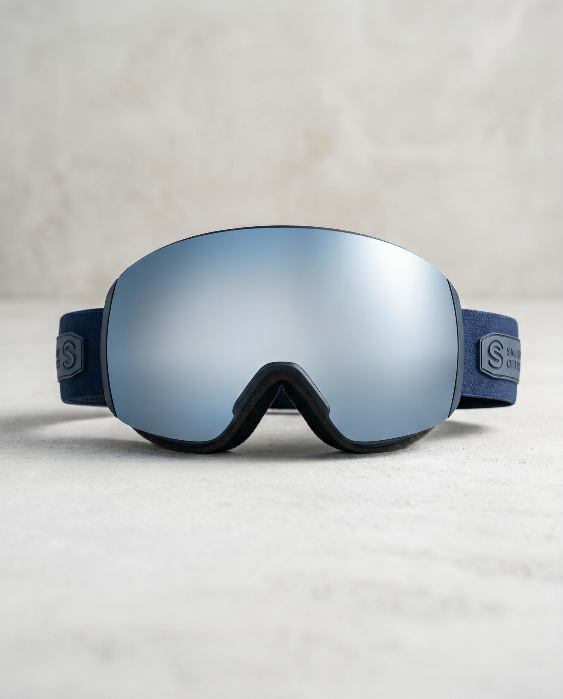 Frameless Mirrored Ski Goggles With Adjustable Strap