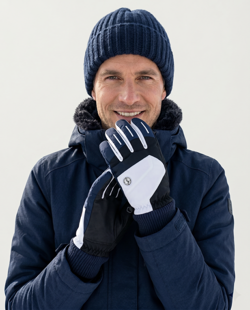Insulated Winter Gloves With Textured Grip and Ribbed Cuff