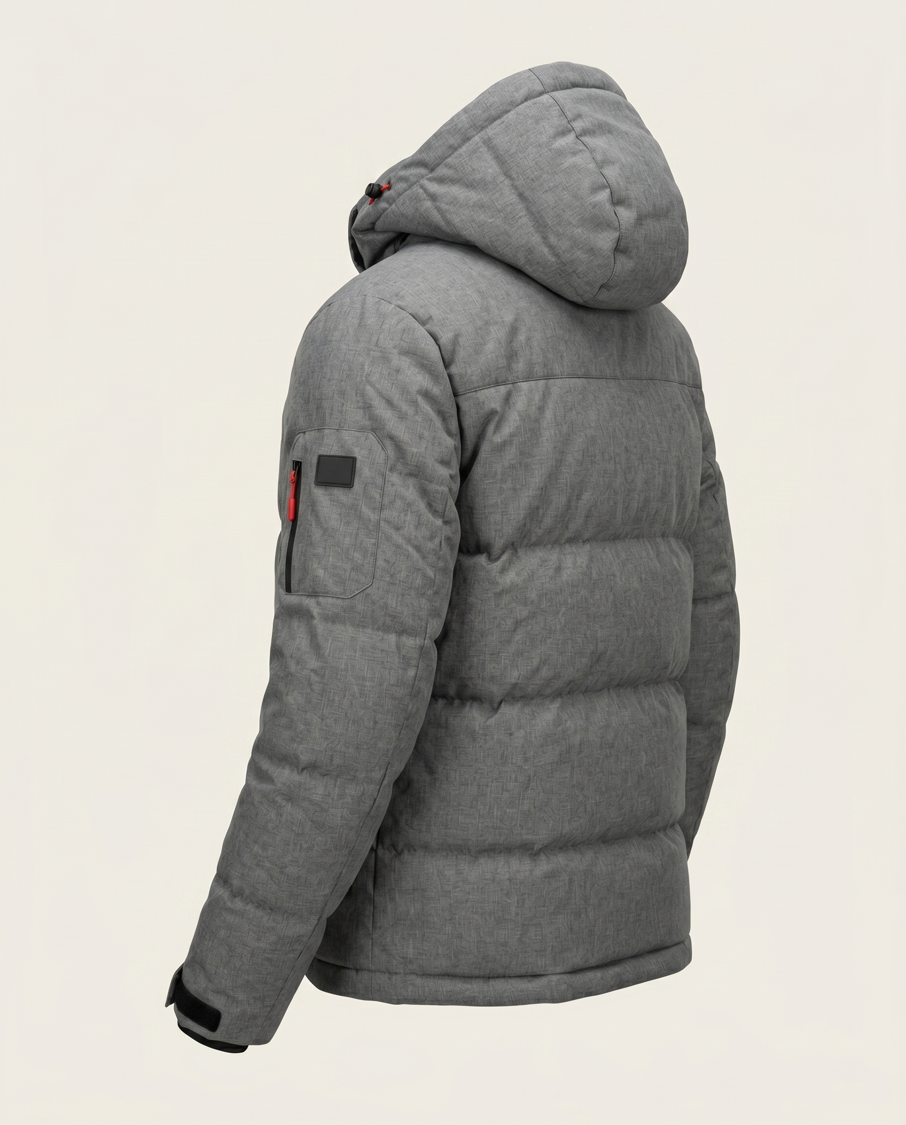 Men’s Gray Insulated Hooded Winter Jacket